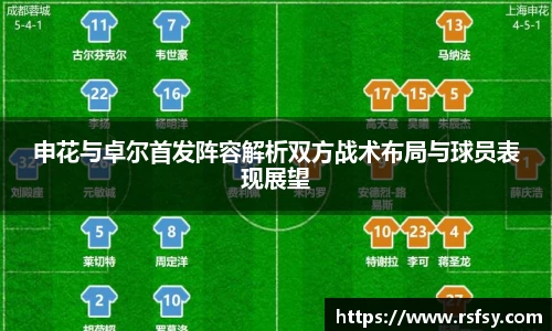 申花与卓尔首发阵容解析双方战术布局与球员表现展望